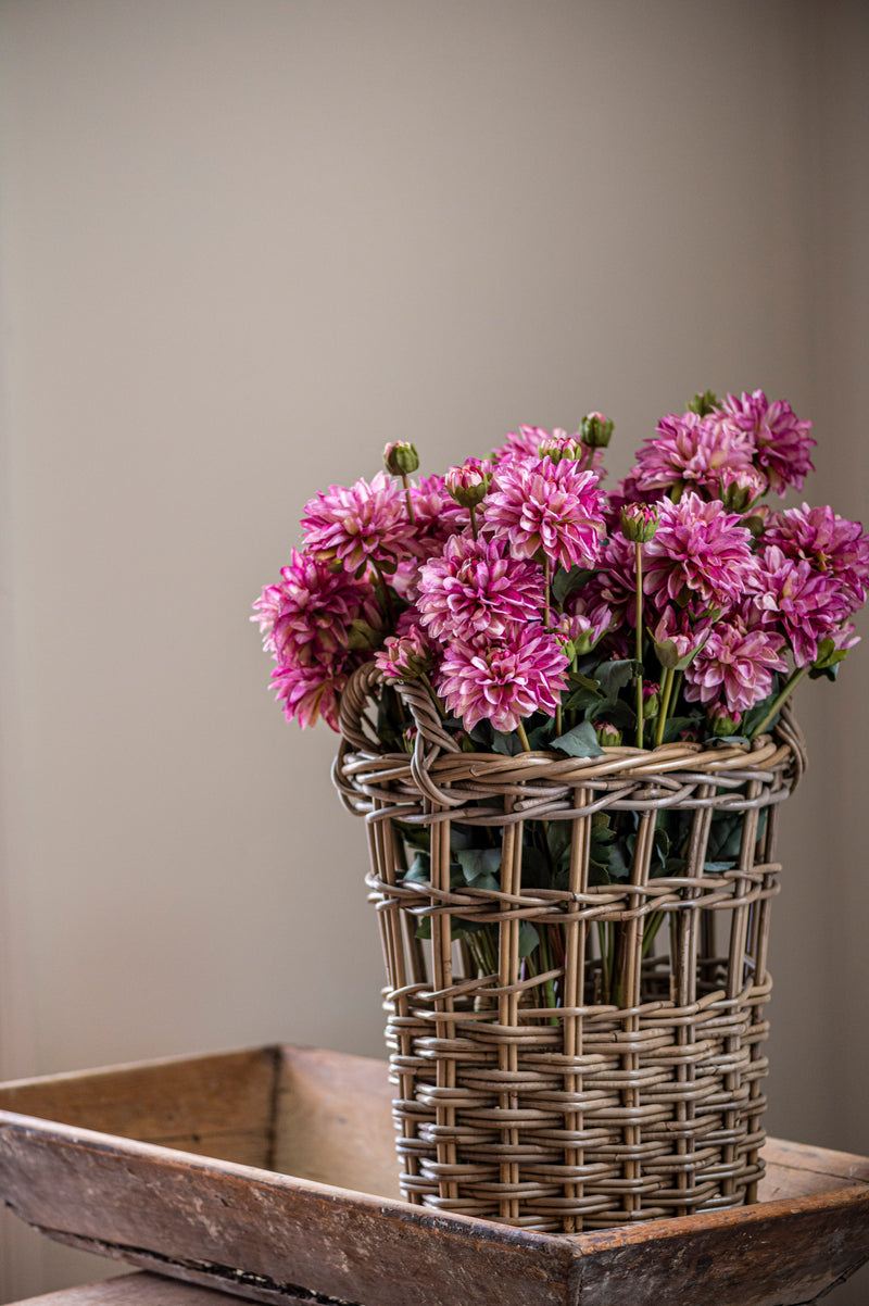 23" Purple Faux Dried Dahlia Bundle (3 Stems)