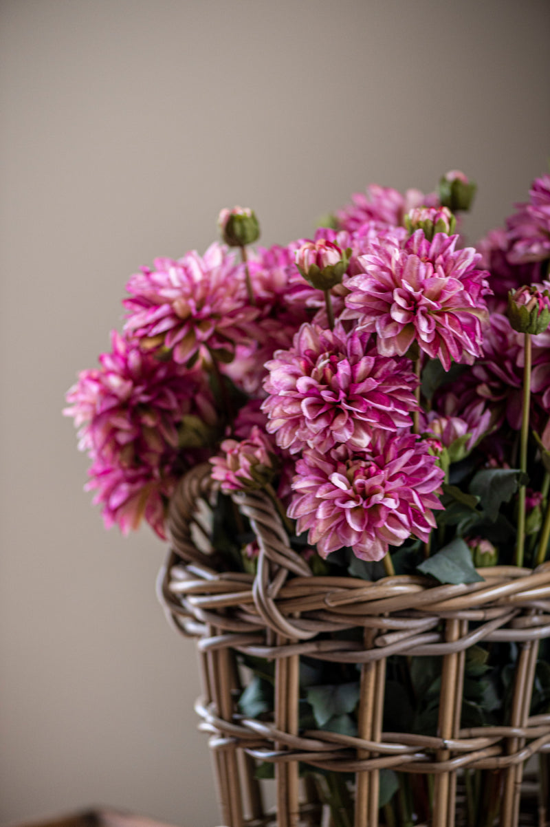 23" Purple Faux Dried Dahlia Bundle (3 Stems)