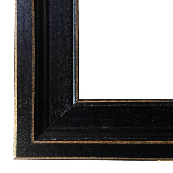 Baby in Cradle Framed Oil Painting Print on Canvas