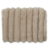 60 Inch Tan Faux Fur Throw Blanket
