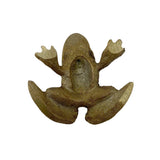 3" Antiqued Brass Frog Paper Weight