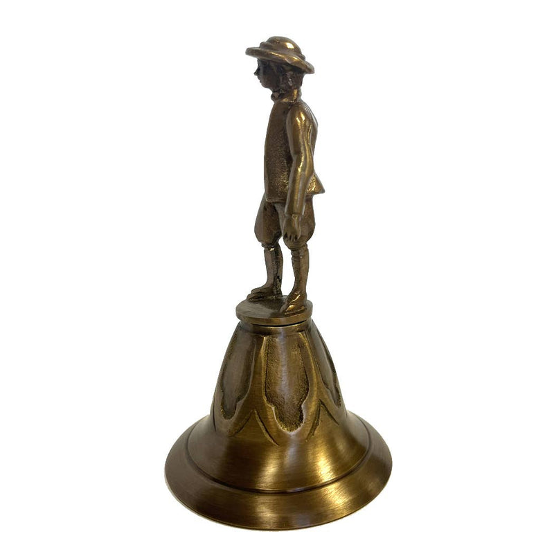 Antiqued Brass Colonial Man Table Bell