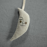 Beige/Gold Moon Man - Lavender & Cotton Ornament, Token