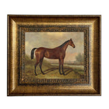 Hunter in a Landscape Framed Oil Painting Print on Canvas
