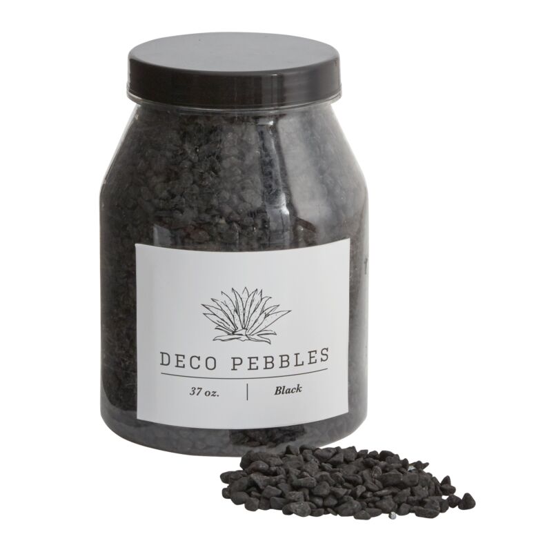 Black Deco Pebbles 37oz