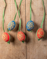 Blue/Gren/Red/Gold Hand painted egg - Small