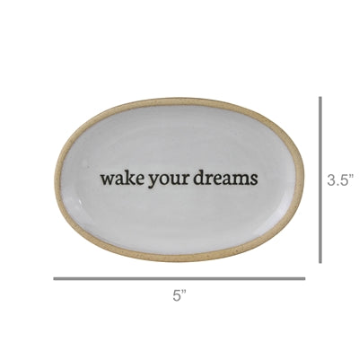 AFFIRMATION TRAY, CERAMIC - WAKE