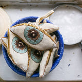 Evil Eye, Cotton & Lavender stuffed Ornament, Token