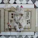Twins, Cotton Wall Hanging, Art Doll