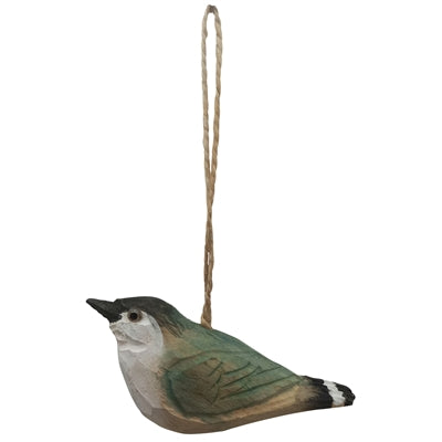 Carved Wood Birds - Set of 6