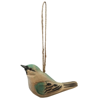 Carved Wood Birds - Set of 6