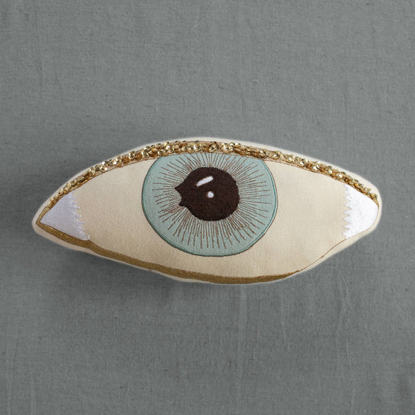 Evil Eye Pillow- Handmade, Cotton-filled Cushion