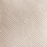 Geo Square Indoor-Outdoor Pillow 24", Tan & Cream