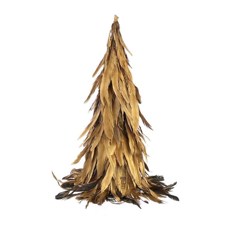 Feather Tree - Sm - Gold Luster