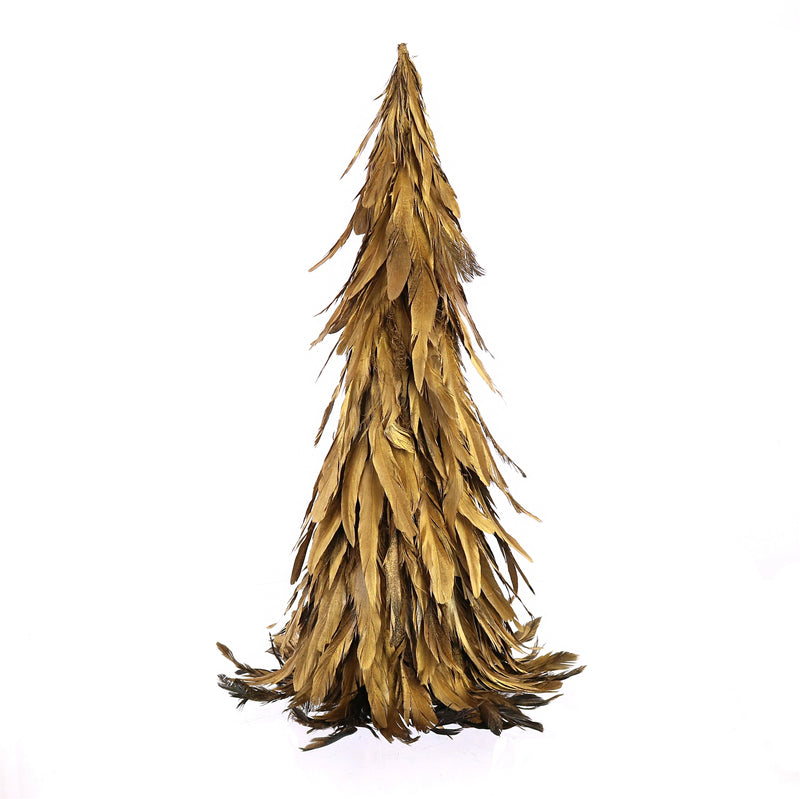 Feather Tree - Med - Gold Luster