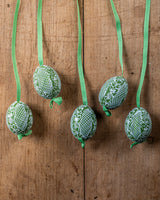 Green Hand painted egg - Small