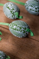 Green Hand painted egg - Small