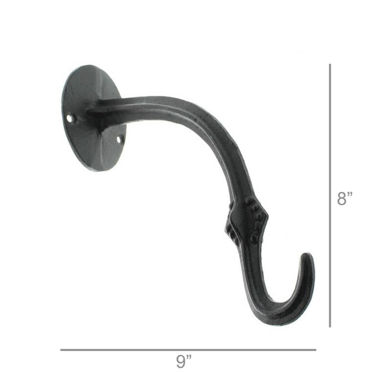 GAZEBO WALL HOOK - CAST IRON - ANTIQUE BLACK