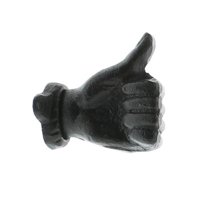 WALL MOUNTED CAST IRON HAND - THUMBS UP - ANTIQUE BLACK