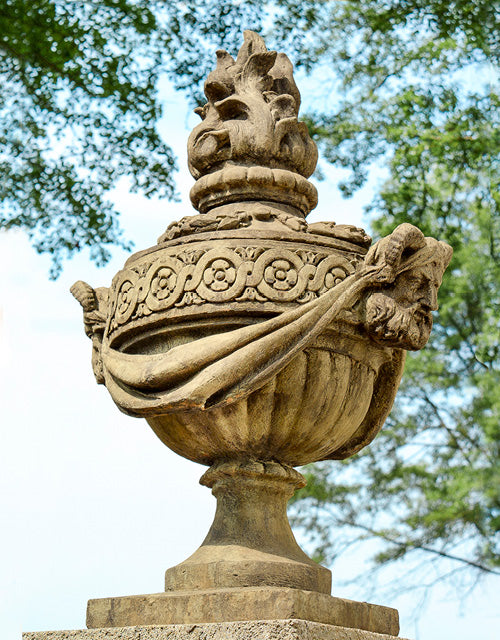 Satyr Finial with Flame Cap