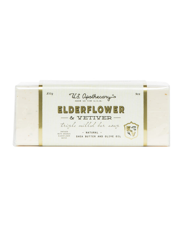 9oz Bar Soap - Elderflower/Vetiver