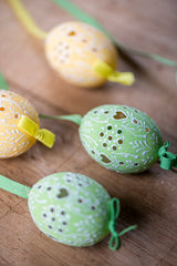Red/Gold Hand painted egg - Small