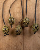 Black/Gold Hand painted egg - Small