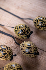 Black/Gold Hand painted egg - Small