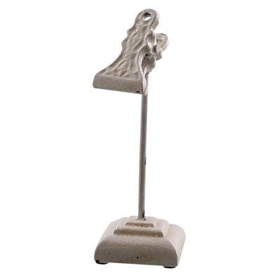 SOPHIA CLIP ON STAND, CAST IRON - SM - WHITE