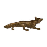 Antiqued Brass Running Fox  Tabletop Decor