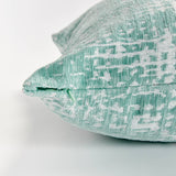 Hana Square Indoor-Outdoor Pillow 20", Teal Blue