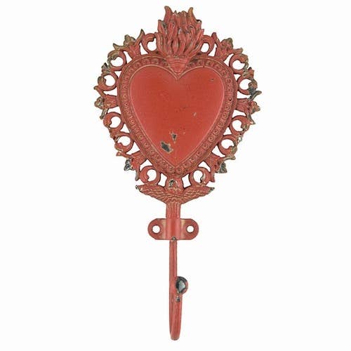 Flaming Heart Wall Hook - EA434