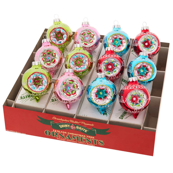 Festive Fete 12 Count 1.75" Decorated Reflector Rounds