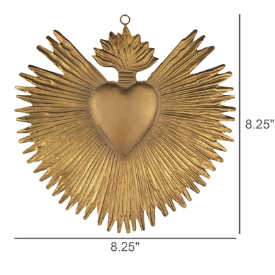 Milagro Heart Hanging Ornament, Metal