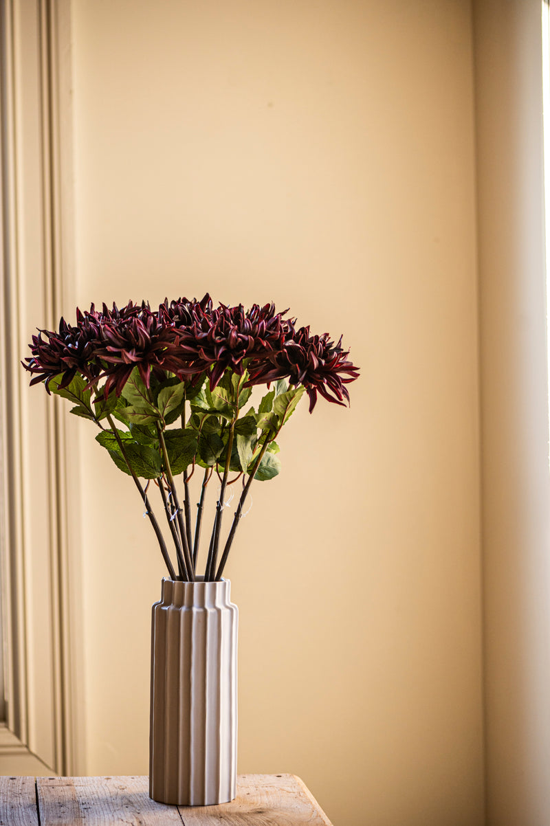 28.25 Inch Burgundy Real Touch Dahlia Stem