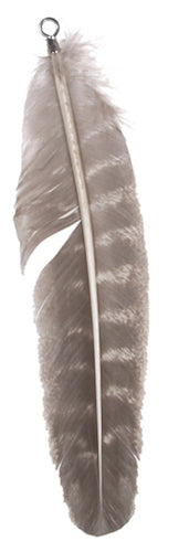 Turkey feather hanger brown 23cm