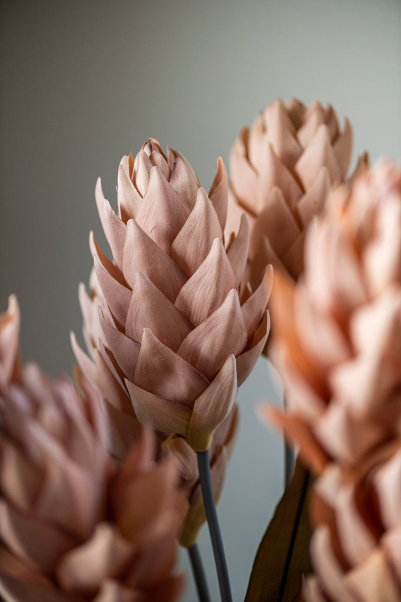 28" Beige Ginger Triple Flower Stem