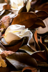 65 Inch White Real Touch Magnolia Garland