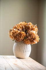 13 Inch Faux Dried Light Brown Hydrangea Bund