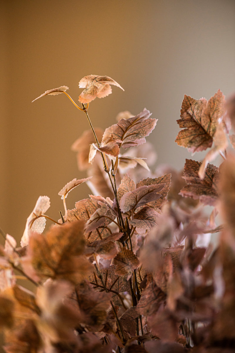 34 Inch Tan w/Green Maple Leaf Stem