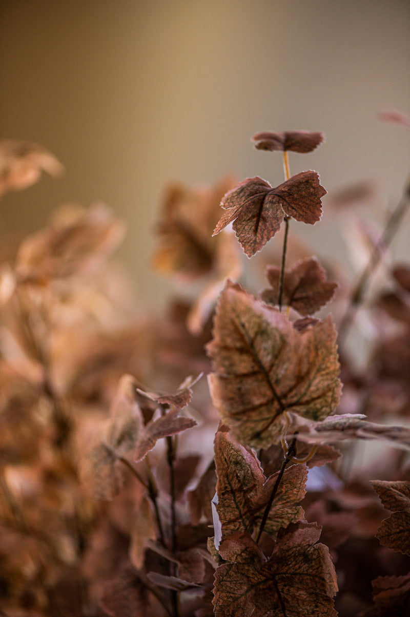 34 Inch Tan w/Green Maple Leaf Stem