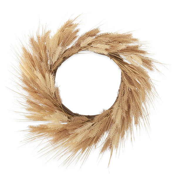 30 Inch Cream & Tan Wheat Wreath