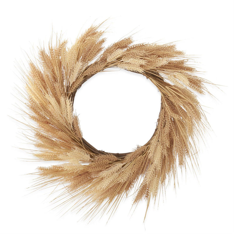 30 Inch Cream & Tan Wheat Wreath