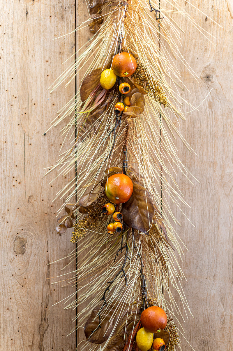 Yellow Long Needle Pine Fall Fruit Garland