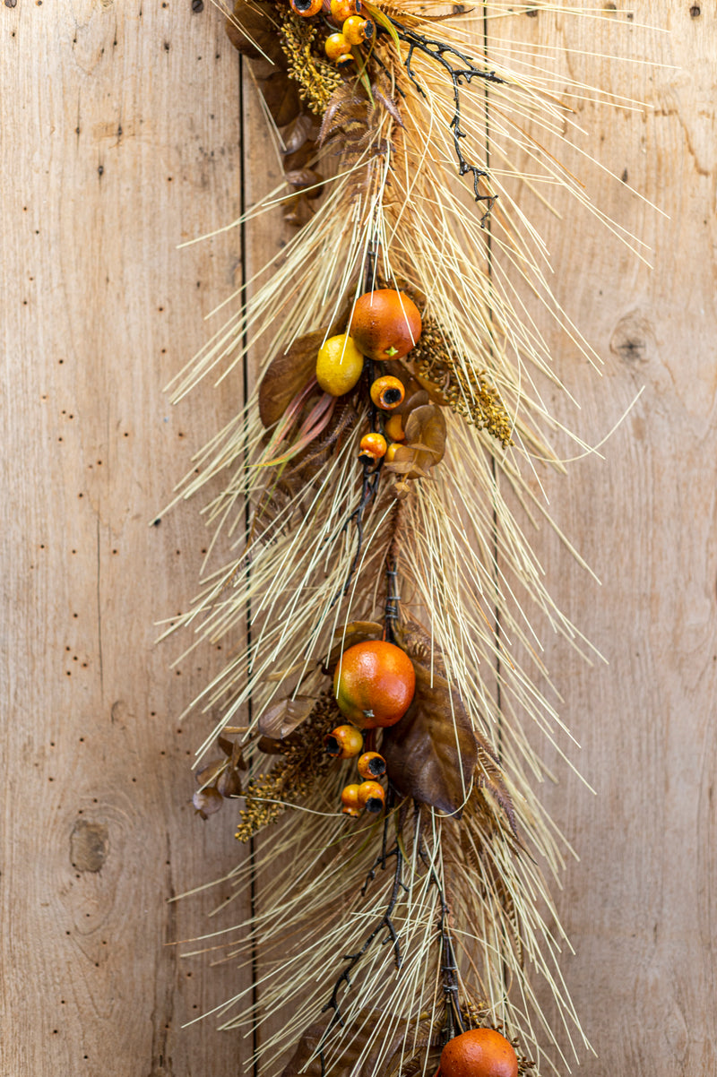 Yellow Long Needle Pine Fall Fruit Garland