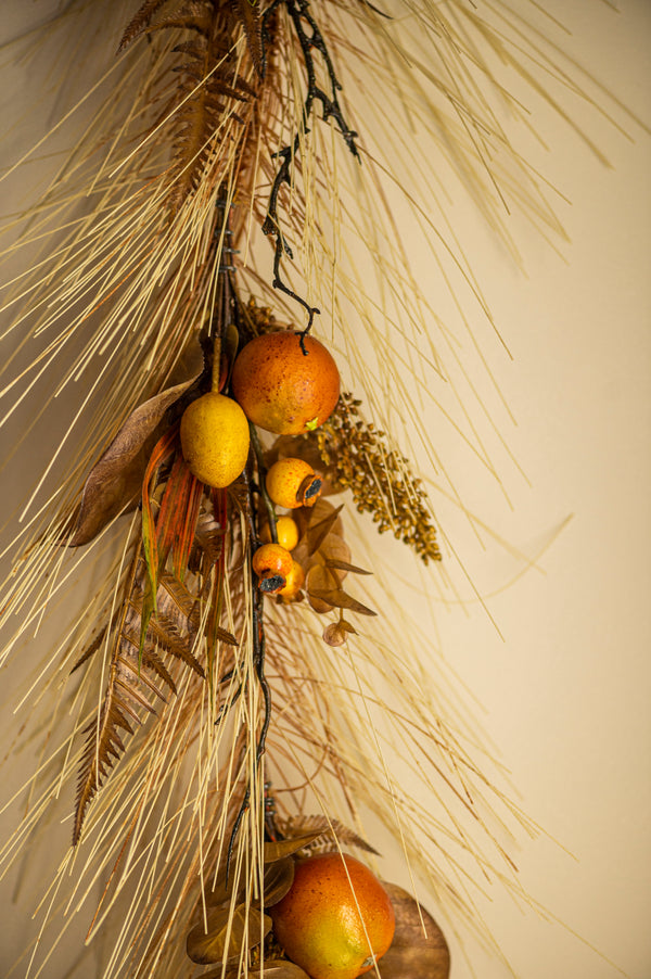 Yellow Long Needle Pine Fall Fruit Garland