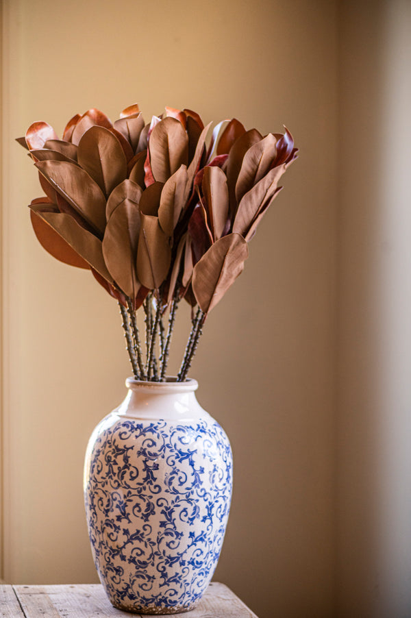 32 Inch Orange Magnolia Branch