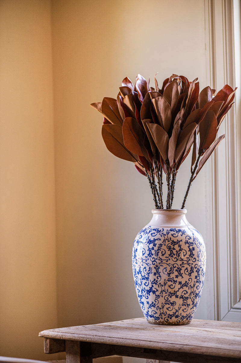 32 Inch Orange Magnolia Branch