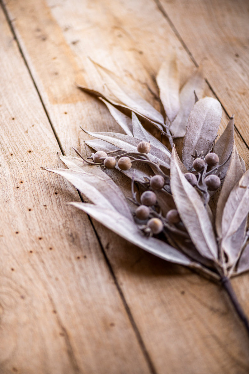 24 Inch Tan Eucalyptus & Rosehip Pick