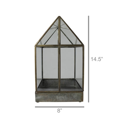 Pike Terrarium, Leaded Glass - Lrg